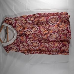 NWT STYLE & CO. FLORAL CLASH sleeveless blouse Sz 1X